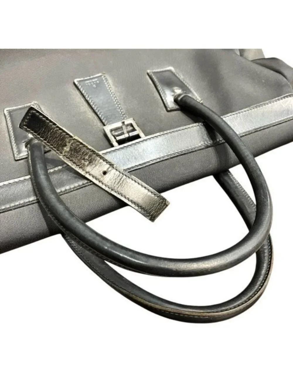 Gucci Leather Nylon Business Tote